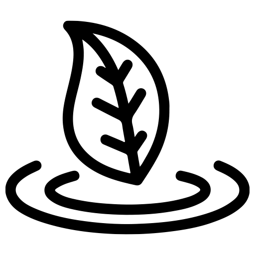 Leaf icon representing a plant-based natural formula