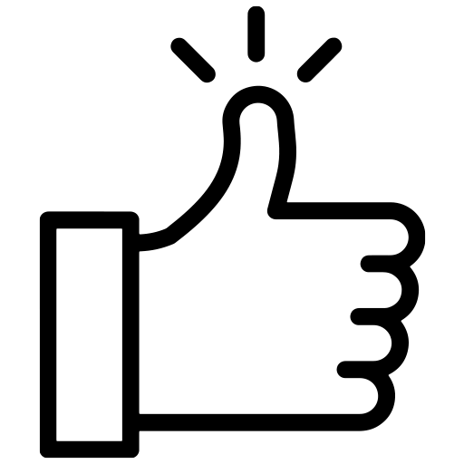 Thumbs up icon representing a supplement that is simple to use